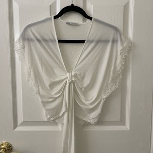 Zara front tie summer top size small